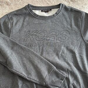 Michael Kors Gray Crewneck Sweatshirt with Logo